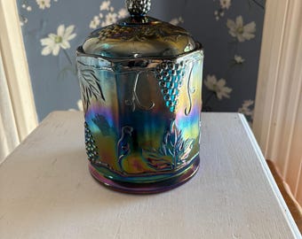 Indiana Harvest Blue Carnival Glass ~ Vintage Serveware ~ Choice