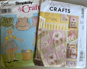 Aprons, Baby Quilt, Doll Clothes, Christmas, Quilting and Other Craft Paper Sewing Patterns  ~ Choice