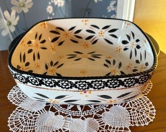 Temptations Old World Pattern Bakeware Serveware ~ Casserole Dish 8.25” Square