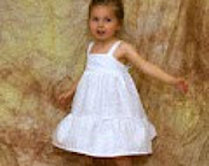 White Eyelet Girls Dress Etsy