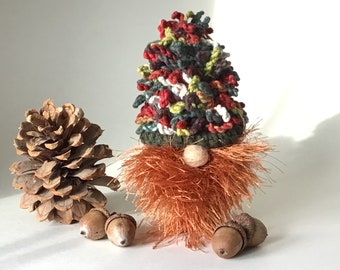 CROCHET gnome hat PATTERN PDF,Christmas tree ornament,4 ways in one design,wine bottle topper,Christmas mantle decoration,only 2 ends,No Sew