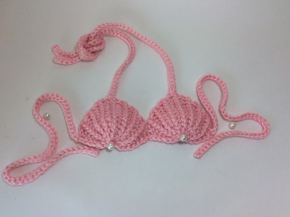 CROCHET PATTERN PDF, Baby Seashell Bra,photo Tutorial,shell Bikini