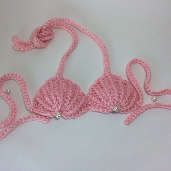 CROCHET PATTERN PDF, baby seashell bra,Photo tutorial,shell bikini top pattern,beach mermaid top design,original designer,swimwear baby top
