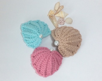 CROCHET seashell PATTERN PDF,#10 crochet thread,textured seashell earrings pattern,seashell appliqué pattern,ocean shell,seashell soap dish