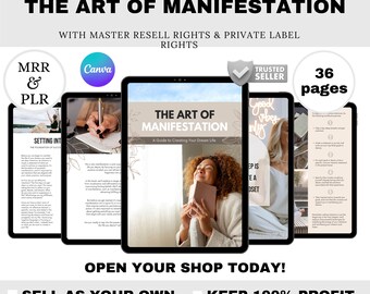 Manifestation PLR eBook: Gesetz der Anziehungskraft Canva Template