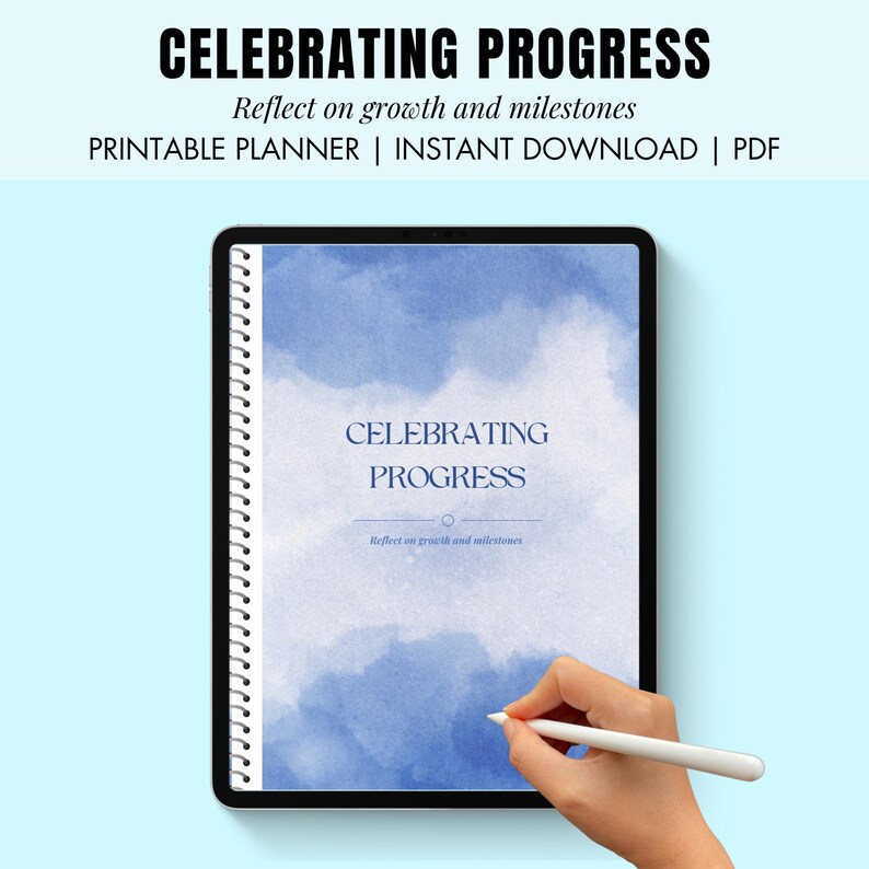 Celebrating Progress | Printable Planner PDF | Instant Download - Etsy