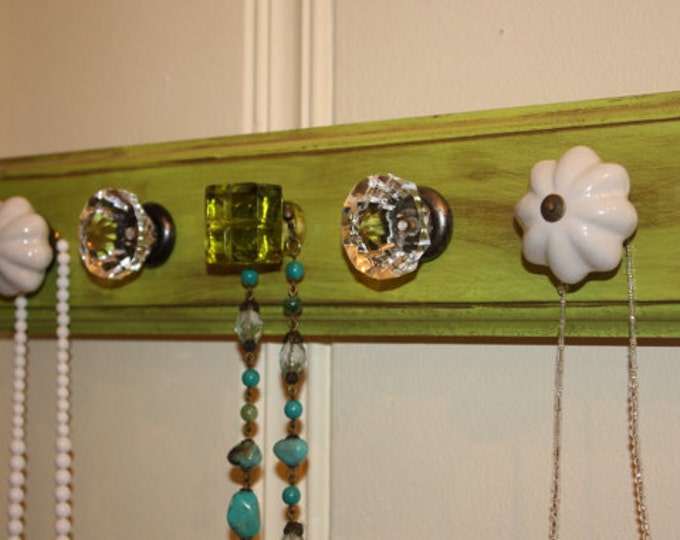 Necklace Holder or Hanger Crystal Key Lime Etsy