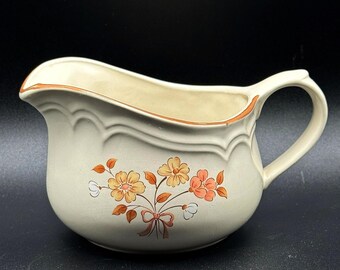 Cordella Stoneware Gravy Boat Japan Floral Creamer Sauce Pitcher Vintage