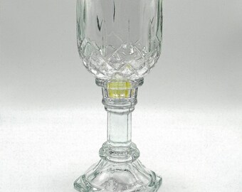 HOMCO Clear Glass Hurricane Candle Holder Pedestal Candlestick Removable Shade