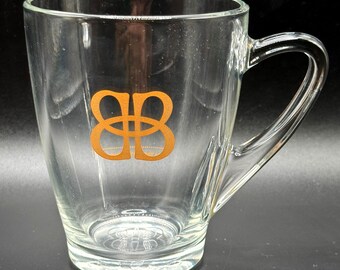Baileys Irish Cream Clear Glass Coffee Mug Gold Logo Latte Cappuccino Cup