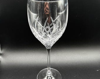Vera Wang Wedgwood Crystal Wine Glass Goblet Duchesse Pattern Long Stem Vtg.