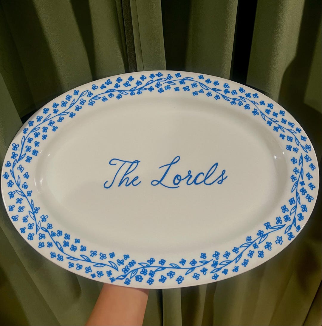 Custom hand painted platter