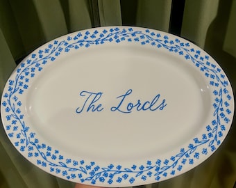 Custom hand painted platter