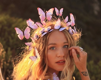 Heart of Amethyst Butterfly Crown