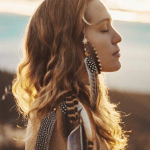 Light of the Moon Feather Hair Clip