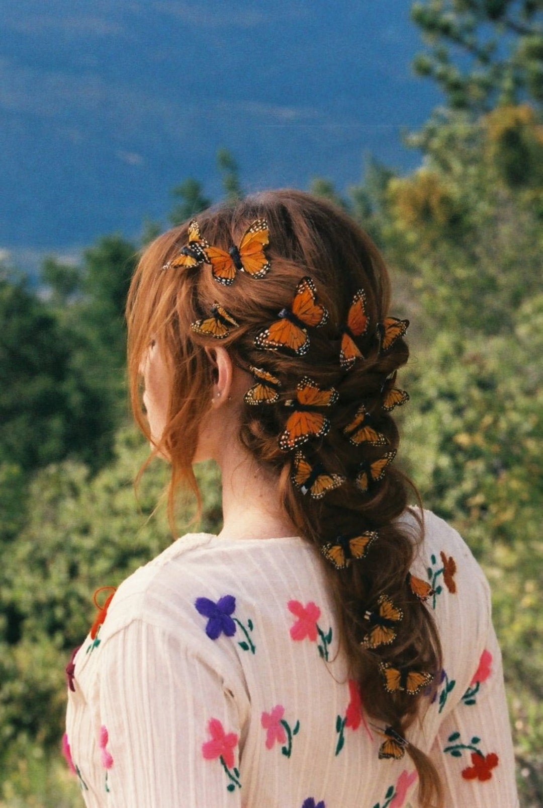 Dangling Butterfly Snap Hair Clip Set
