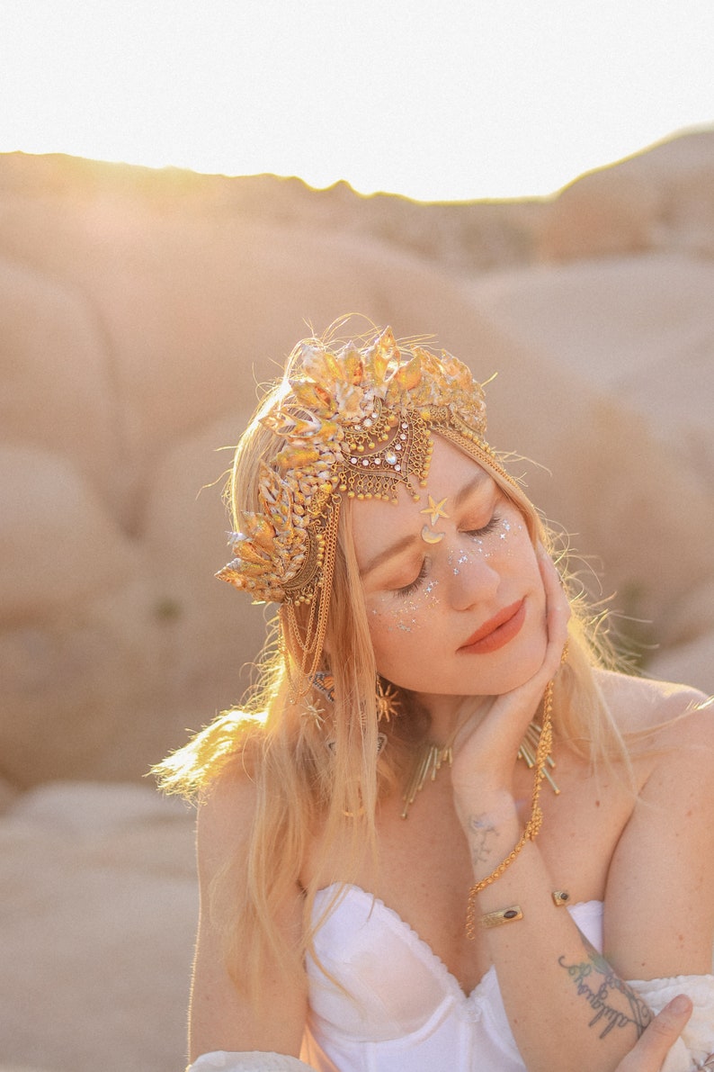 Sundream Mermaid Crown Festival Inspired Seashell Tiara image 4