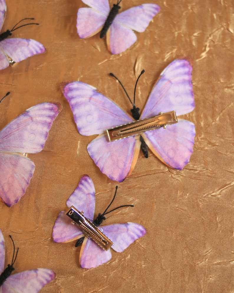 Heart of Amethyst Butterfly Hair Clips image 6