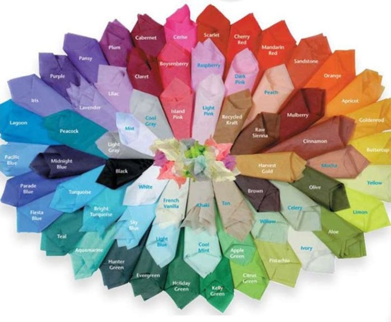 100 Multi Colored Tissue Paper Napkin Rings Choose Your Own Etsy