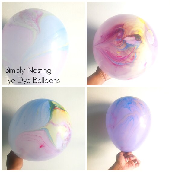 1 Tye Dye Latex 12 Inch Balloon, Tye Dye Party Balloon, Birthday Party Decor, Balloons, 12 inch latex balloon, Baby Shower, Kids Party Il_570xn