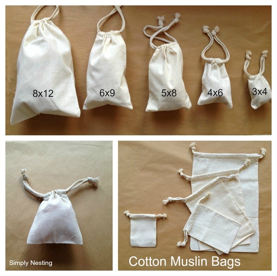 Cotton Muslin Bags, Muslin Cotton Favor Bags, Party Favor Bags, Muslin Party Favor Bags, Natural Unbleaced Muslin Bags, Drawstring Bags Il_570xn