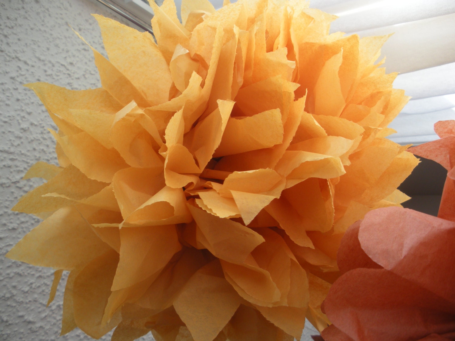 1 Harvest Gold Tissue Paper Pom Pom Fall Pom Pom Etsy