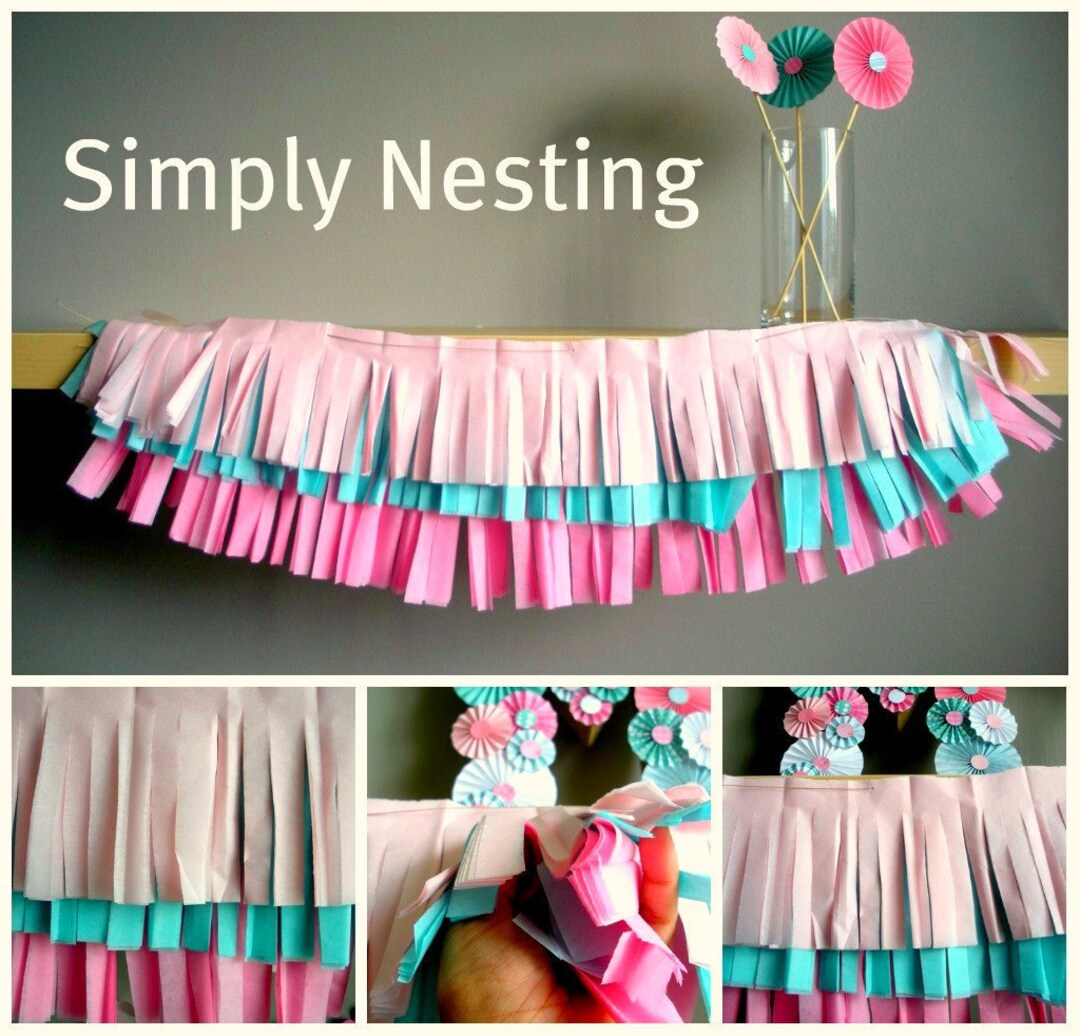 Festive Fringe Drape...tissue Paper Fringe Drape Tissue Paper Etsy