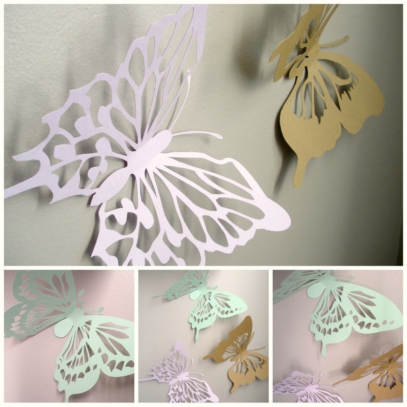 Large 10 Inch 3d Wall Butterflies 3d Wall Art Butterfly Wall Etsy