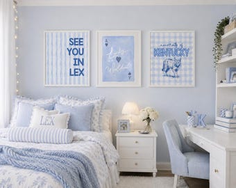 Conjunto de Arte para Quarto de Dormitório dos Wildcats da Universidade de Kentucky (Download Digital)