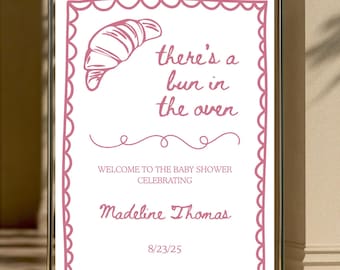 Baby Shower Welcome Sign - Bun in the Oven