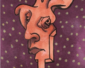 ACEO - Not so Still Life - 2.5 x 3.5 inch Ink Pen and Marker Art Card