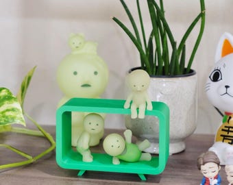 Retro Smiski Display Shelf | 3D Printed Mini Toy Organizer | Mid Century Modern Style