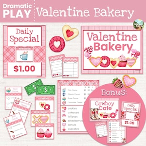 Valentine's Bakery Dramatic Play Printables | Hot Cocoa Stand (PDF Download) | Western Day Bakery