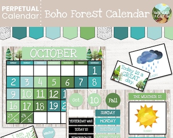 Calendario, meteo e stagioni della classe Boho Nature (PDF)