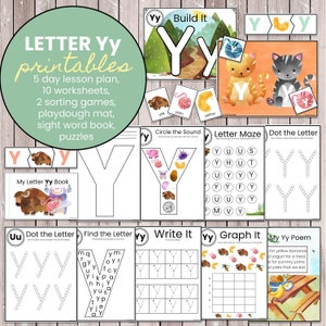 Letter Y | Kindergarten, Preschool Printables, Homeschool Curriculum Lesson Plans, Worksheets, Poem, Hands-On Fine Motor Skills