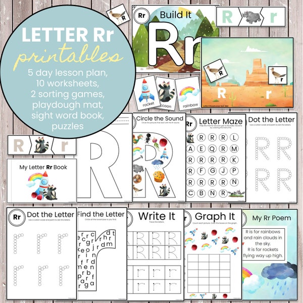 Letter R | Printables for Preschool, Pre-K, and Kindergarten, Homeschool Curriculum, Lesson Plans, Letter of the Week