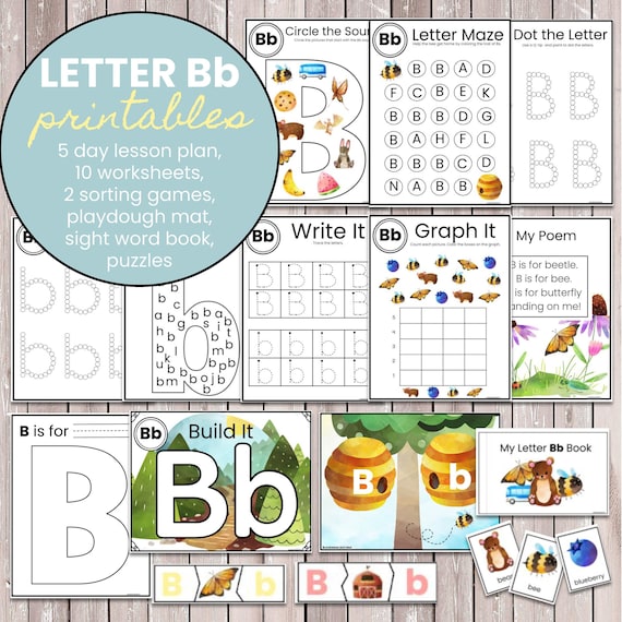 Preschool Homeschool Printables Letter B  Curriculum Lesson