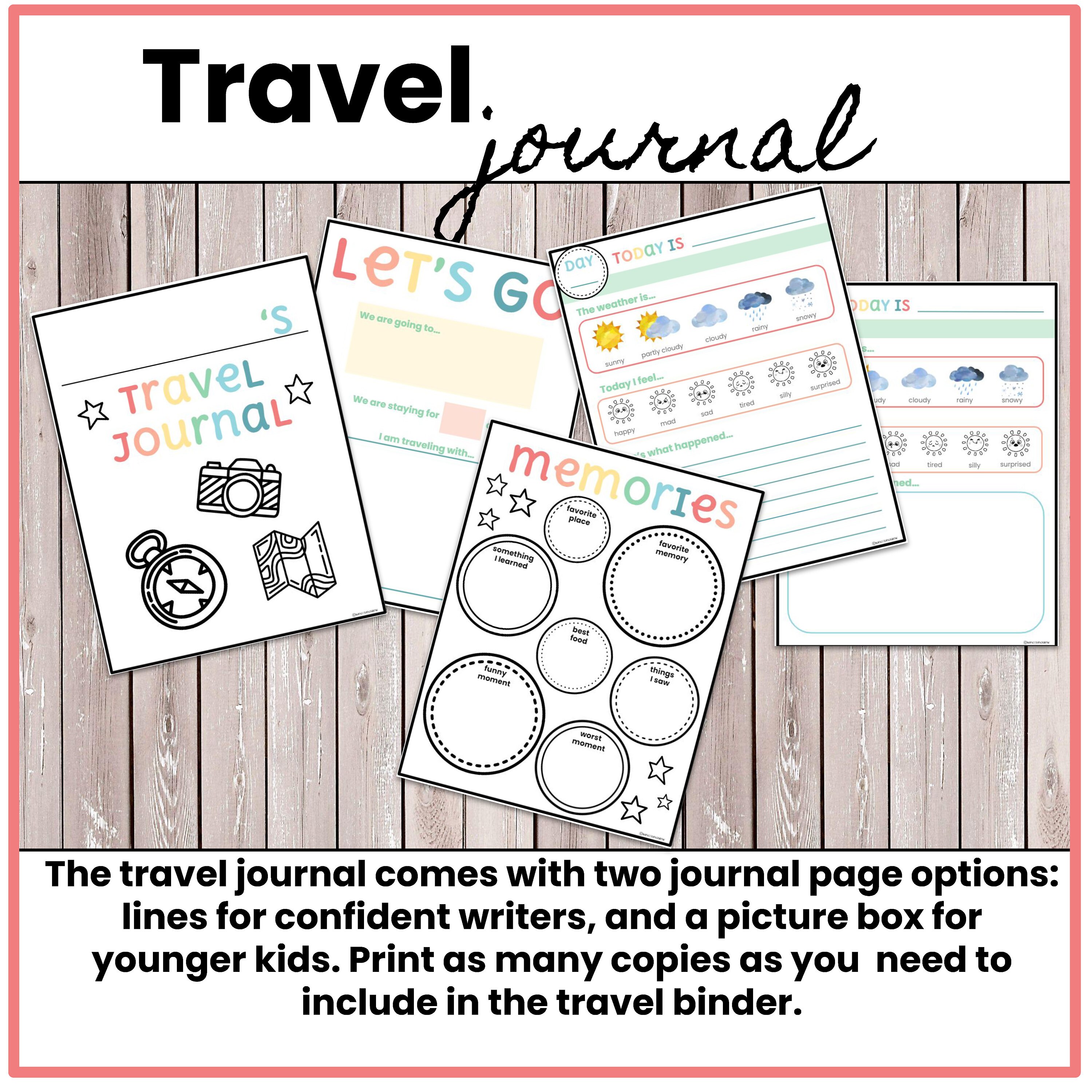 Road Trip Actvities and Travel Binder Printables for Kids - Etsy