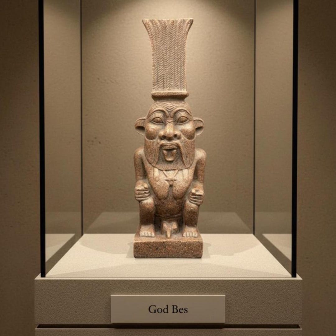 Ancient Egyptian God Bes Statue Protector of Home and Joy Rare ...