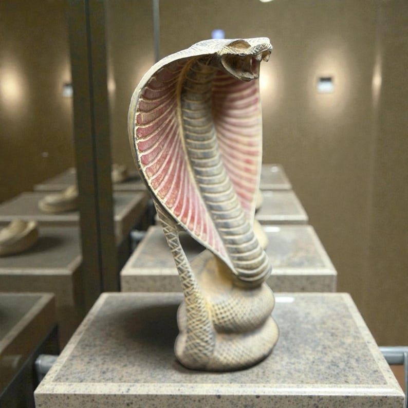 Ancient Egyptian Uraeus Cobra Statue Sacred Emblem of Royal Power Rare ...