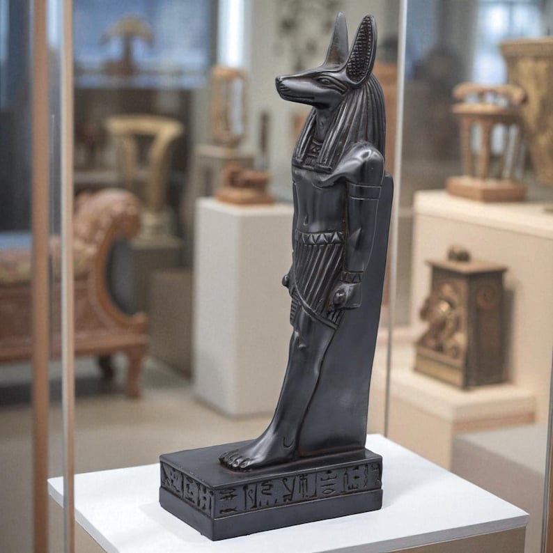 Ancient Egyptian Anubis Statue, Jackal-headed Deity of Protection ...