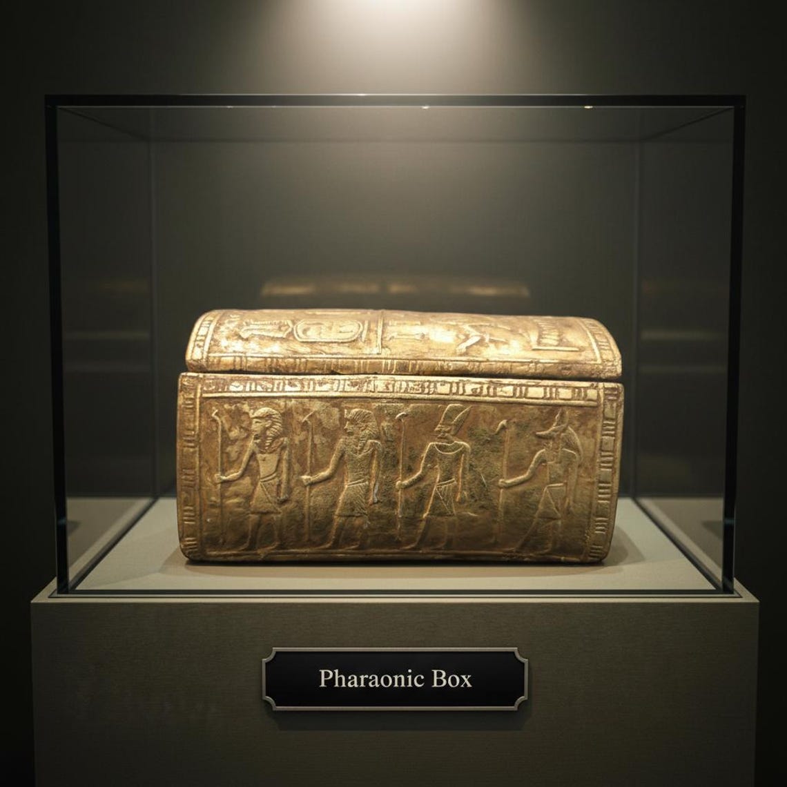 Faraoni Box Ancient Egyptian Pharaonic Box: Sacred Vessel of Protection | Rare ...