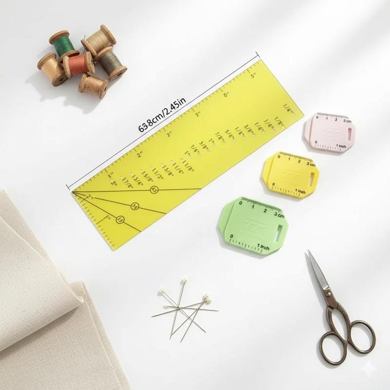 Seam Allowance Ruler L Magnetic Seam Guide for Sewing | Seam Guide ...