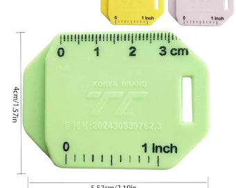 Seam Allowance Ruler l Magnetic Seam Guide for Sewing | Seam Guide Ruler & Gauge for 1/8”- 2” Straight Line Hems