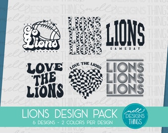 Imágenes PNG de la mascota León – Paquete de diseño para sublimación (Descarga digital)