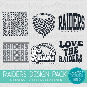 Raiders Mascot Digital Design Pack - 6 Designs | PNG File, Sublimation Design, Digital Download, T-shirt Design