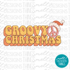 Groovy Christmas Design | PNG File, Sublimation Design, Digital Download, T-shirt Design