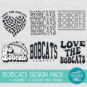 Bobcats Mascot Digital Design Pack - 6 Designs | PNG File, Sublimation Design, Digital Download, T-shirt Design