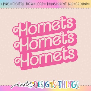 Hornets Pink Stack Design | PNG File, Sublimation Design, Digital Download, T-shirt Design