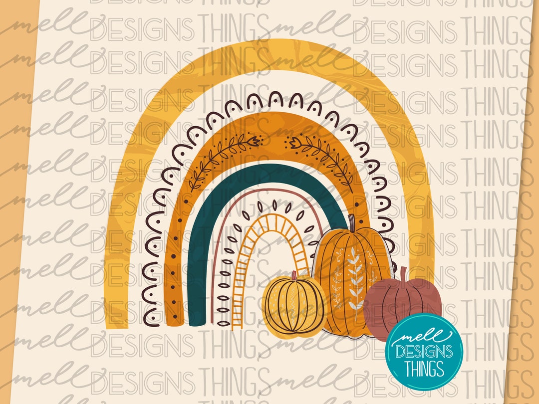 Fall Rainbow Graphic | PNG File, Sublimation Design, Digital Download ...
